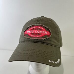 New Dog Is Good Dog Lover Baseball Hat Women Olive Green Adjustable Casual